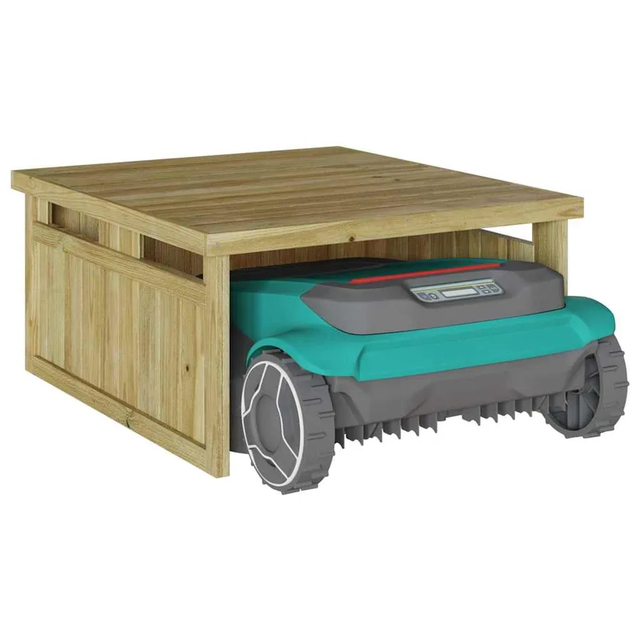 Garage pour tondeuse à gazon Marron 73.5 x 81.5 x 38.5 cm - 3