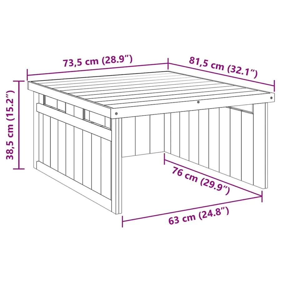 Garage pour tondeuse à gazon Marron 73.5 x 81.5 x 38.5 cm - 9