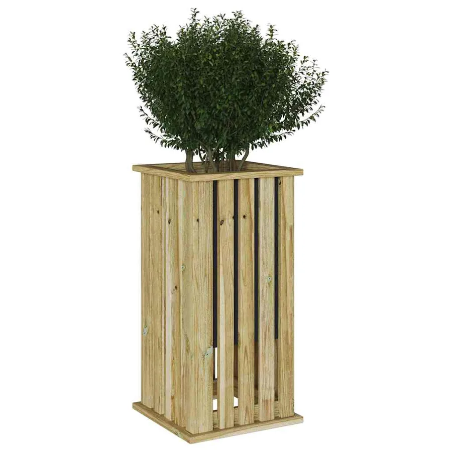Caisses de plantation Marron 33 x 33 x 65 cm Pinède imprégnée - 3