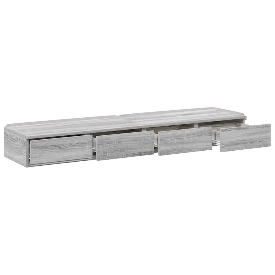 Tiroirs de lit avec tiroir Gris Sonoma 140 x 36,5 x 16,5 cm - 5