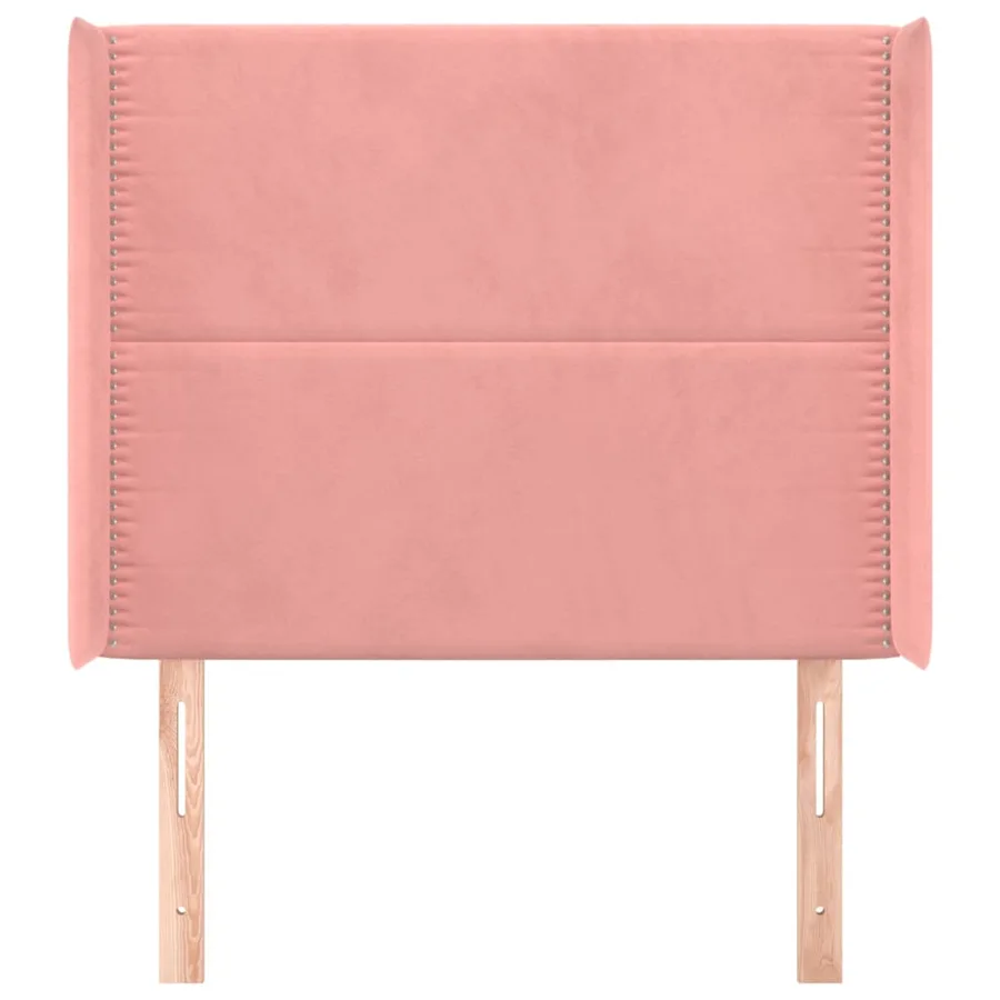 Tête de lit avec oreilles Rose 103x16x118/128 cm Velours - 3