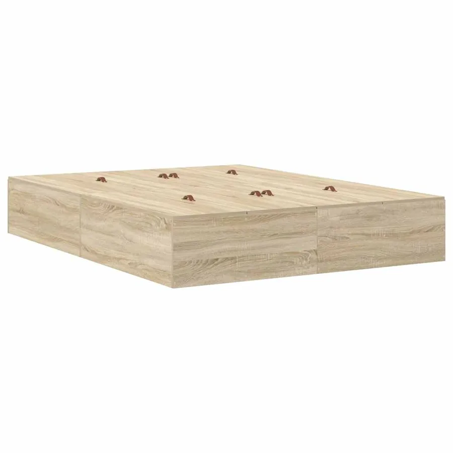 Cadre de lit avec rangement avec tiroir Chêne Sonoma 140 cm - 6