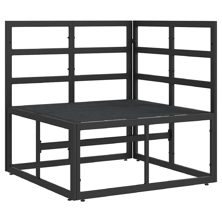 Mobilier de jardin Noir et anthracite 71,5 x 71,5 x 71 cm Métal - 4