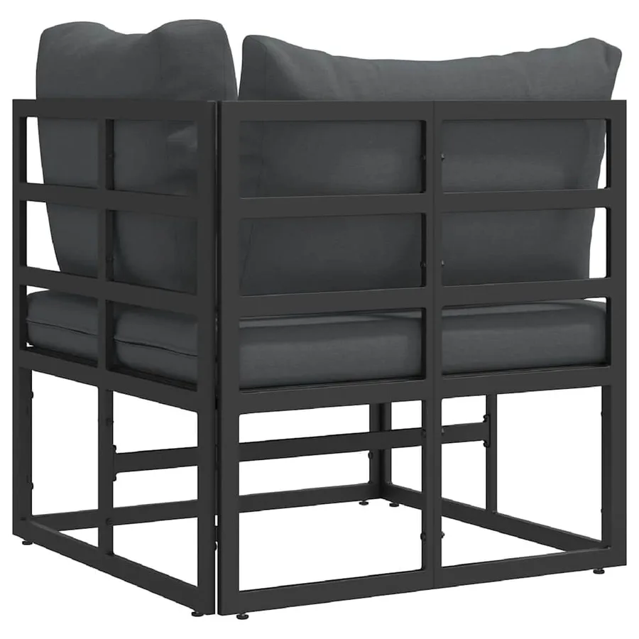 Mobilier de jardin Noir et anthracite 71,5 x 71,5 x 71 cm Métal - 7