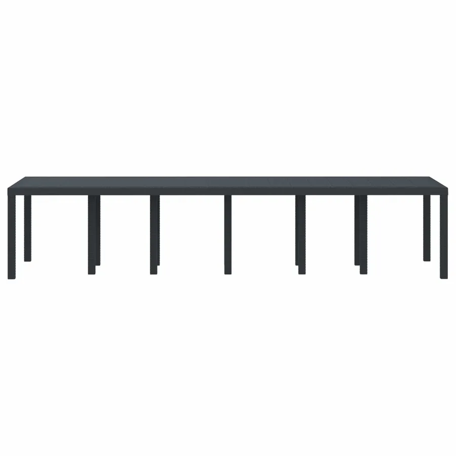 Table de Jardin Anthracite 350 x 100 x 74 cm polyrotin - 4