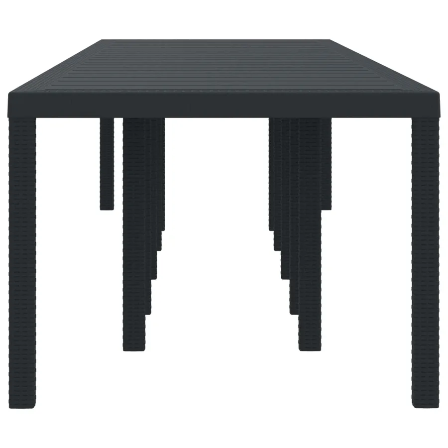 Table de Jardin Anthracite 350 x 100 x 74 cm polyrotin - 5