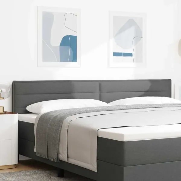 Tête de lit Gris foncé 200 cm tissu
