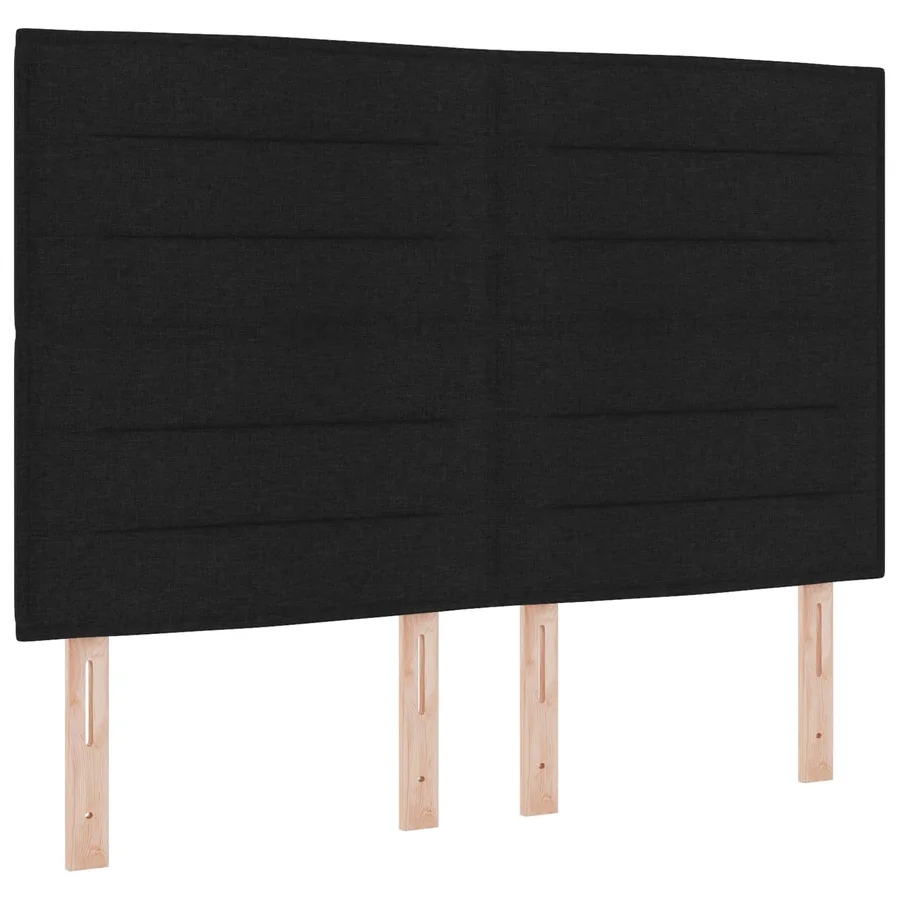 Tête de lit LED avec bandes LED Noir 160 cm tissu - 2