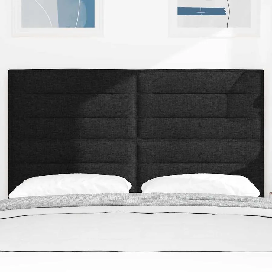 Tête de lit LED avec bandes LED Noir 160 cm tissu - 3