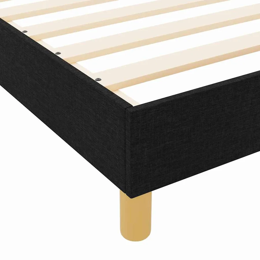 Cadre de lit avec tête de lit Noir 120 x 190 cm tissu - 11