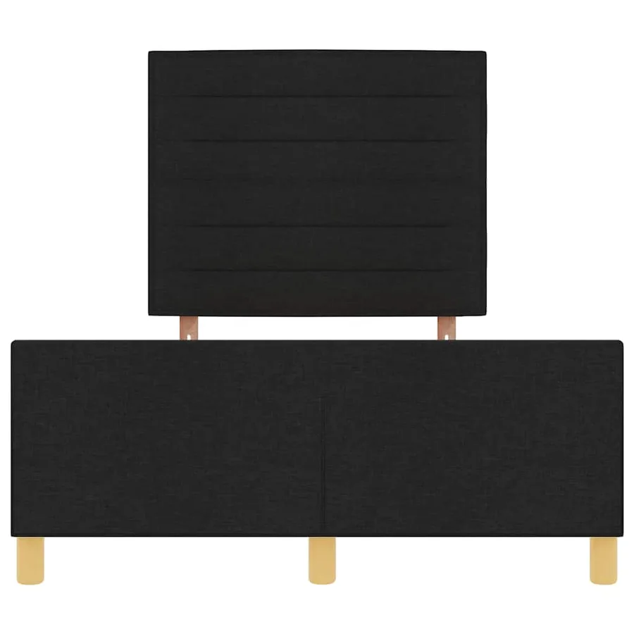 Cadre de lit avec tête de lit Noir 120 x 190 cm tissu - 7