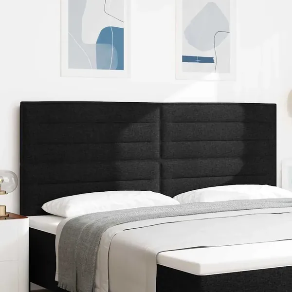 Tête de lit Noir 200 cm tissu