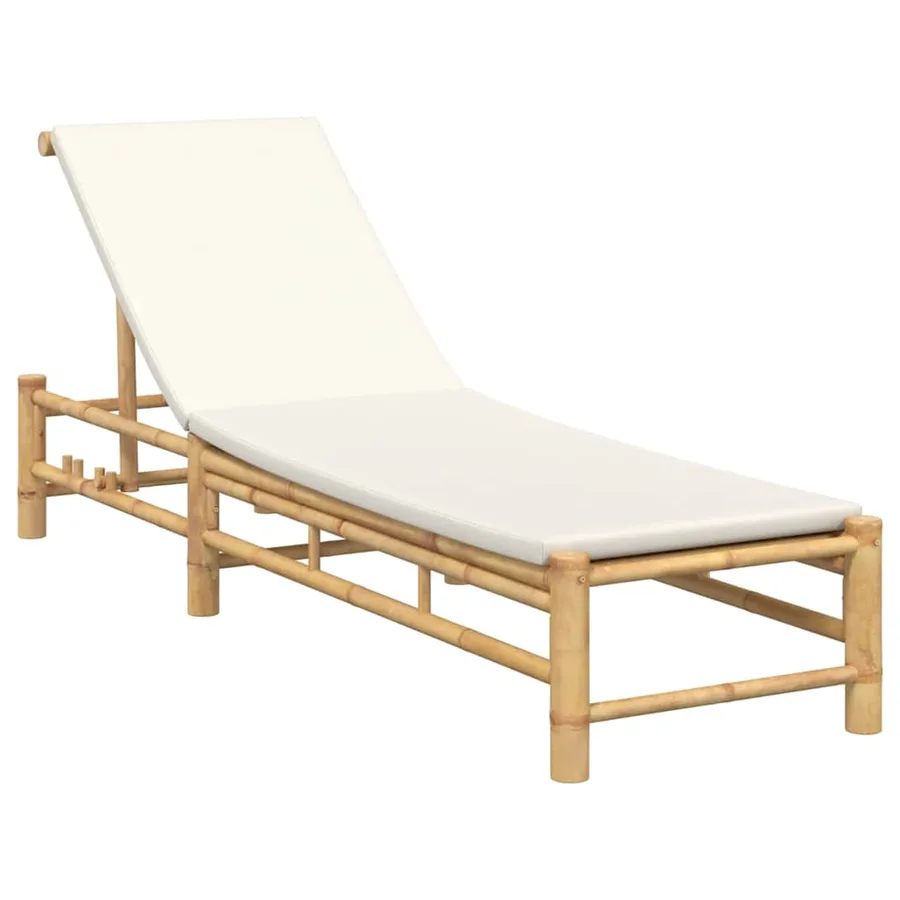Transat avec coussins 55 x 199 x 30 cm en bambou - 2