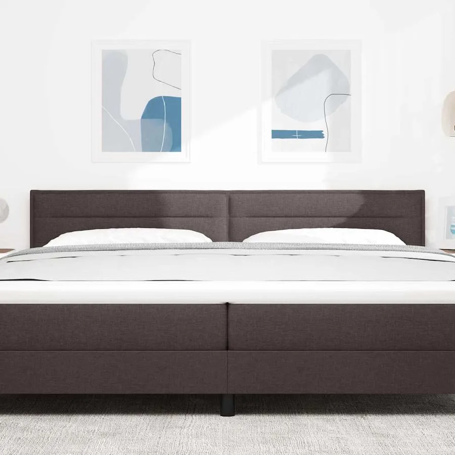 Tête de lit Marron foncé 200 cm tissu - 3