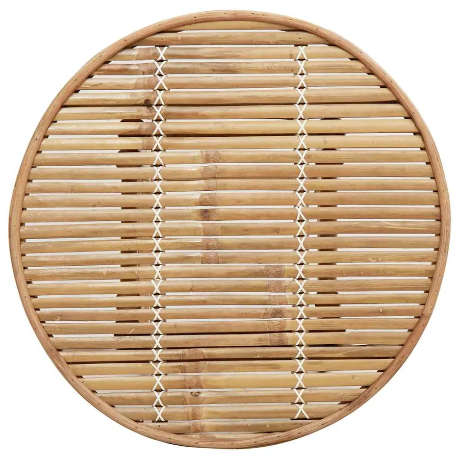 Table de bar d'extérieur ronde en bambou Ø55x100 cm - 8