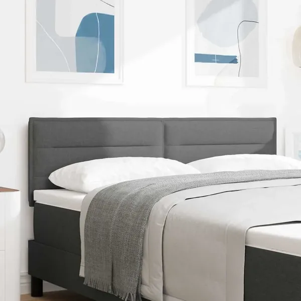 Tête de lit Gris foncé 160 cm tissu