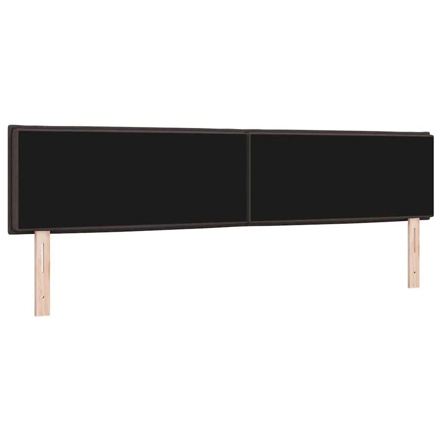 Tête de lit LED avec bandes LED Marron foncé 200 cm tissu - 7