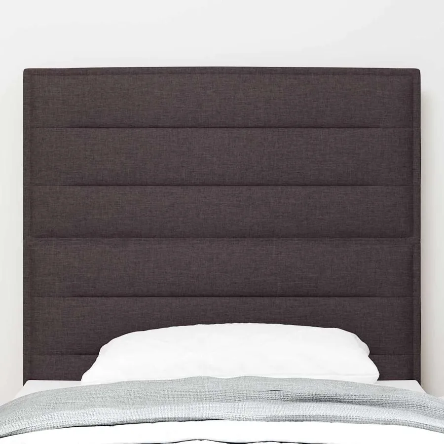 Tête de lit Marron foncé 100 cm tissu - 3
