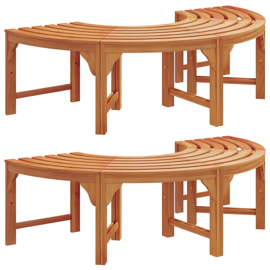 Banc d'Arbre 2 pcs Naturel 160 x 80 x 45 cm - 2