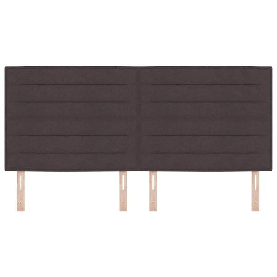 Tête de lit LED avec bandes LED Marron foncé 200 cm tissu - 6