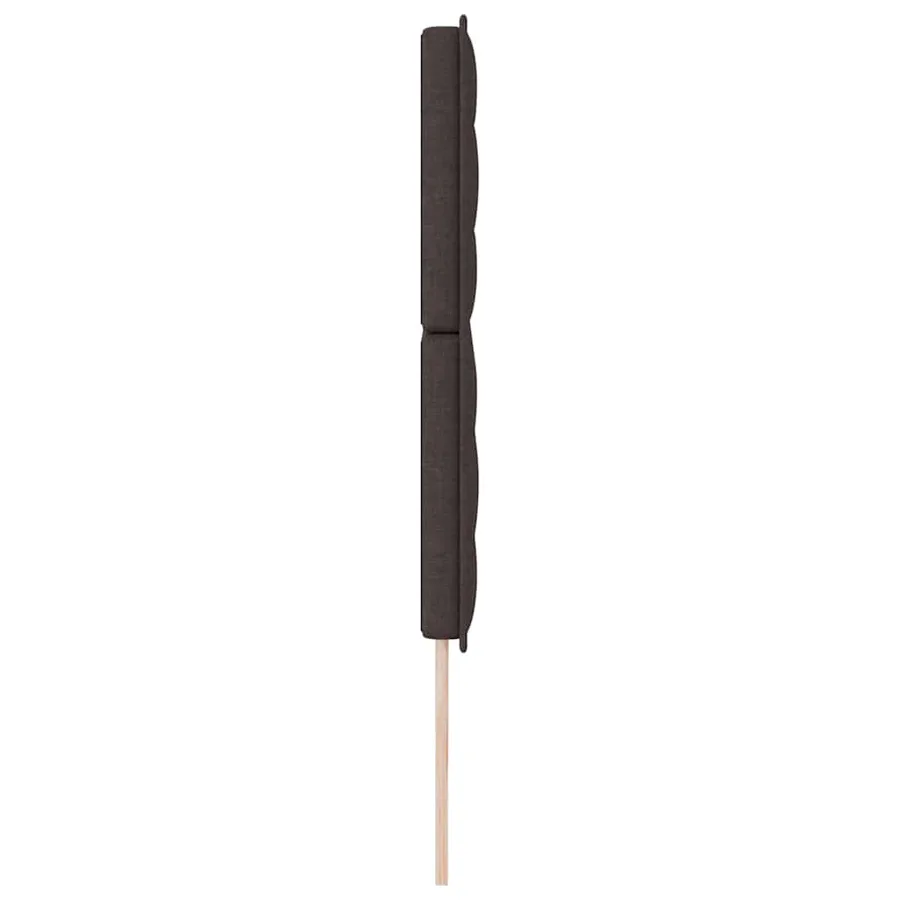 Tête de lit LED avec bandes LED Marron foncé 200 cm tissu - 7