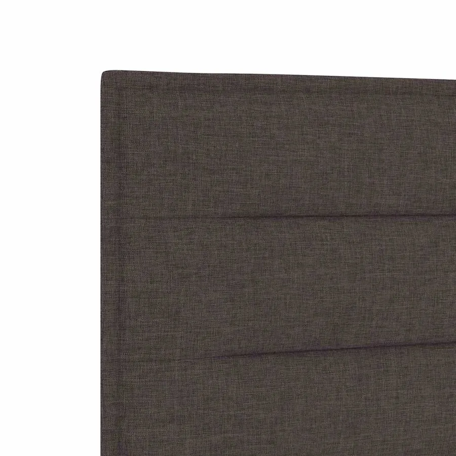 Tête de lit LED avec bandes LED Marron foncé 200 cm tissu - 9