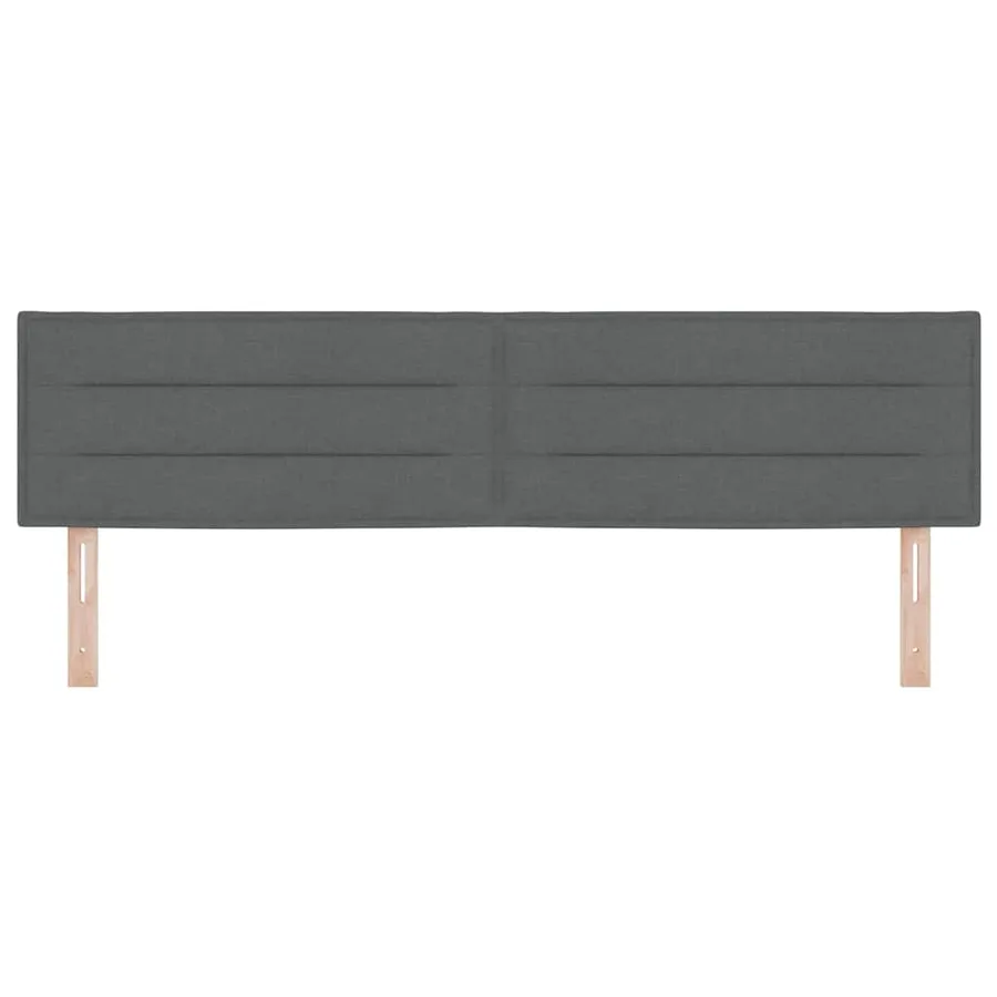 Tête de lit LED avec bandes LED Gris foncé 180 cm tissu - 5
