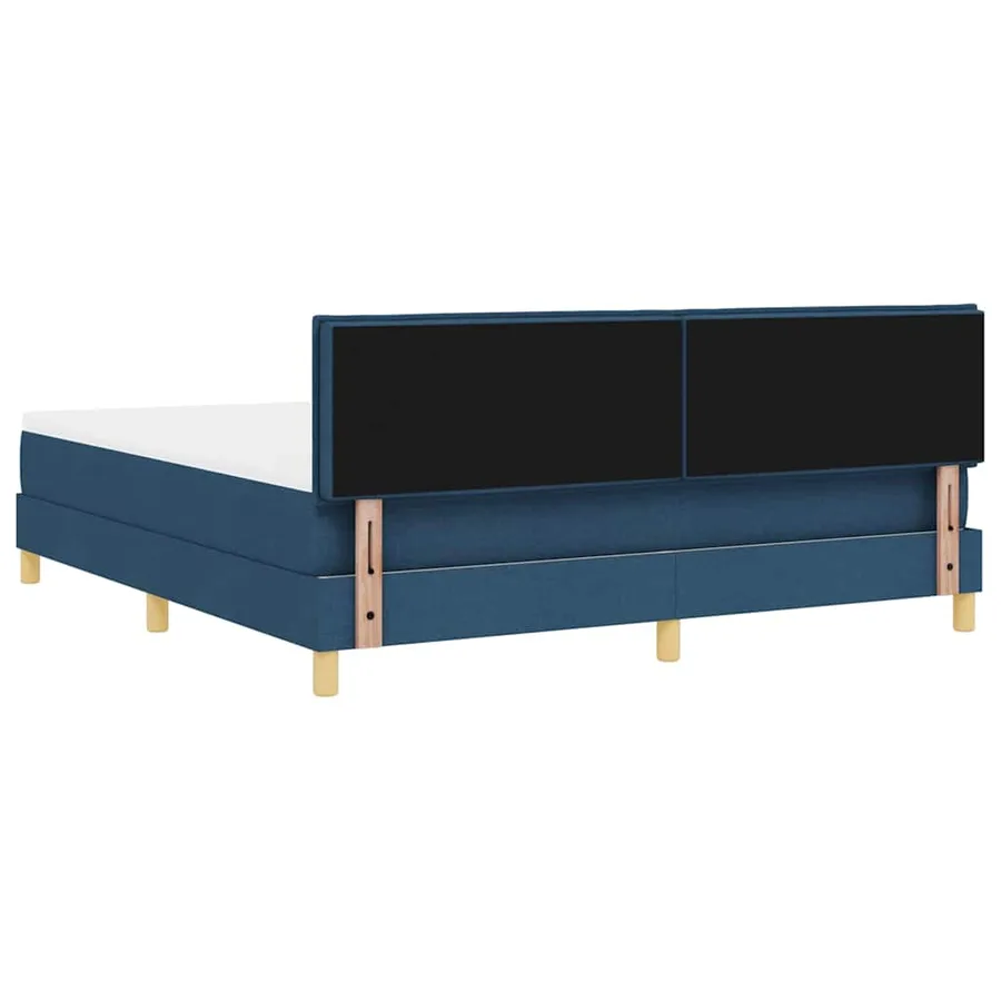 Lit à ressort LED avec bandes LED Bleu 180 x 200 cm tissu - 8