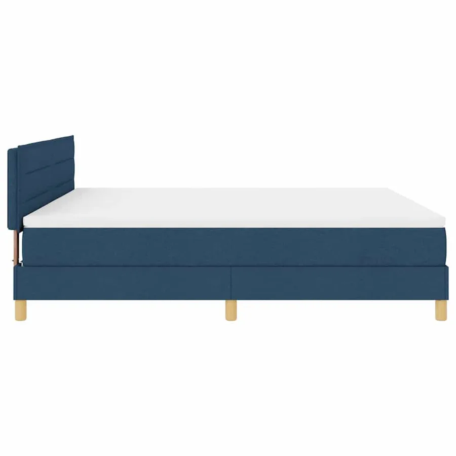 Lit à ressort LED avec bandes LED Bleu 180 x 200 cm tissu - 9