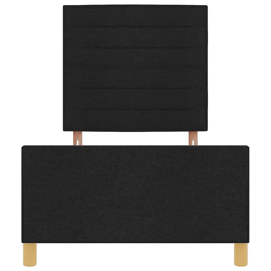 Cadre de lit avec tête de lit Noir 90 x 200 cm tissu - 7