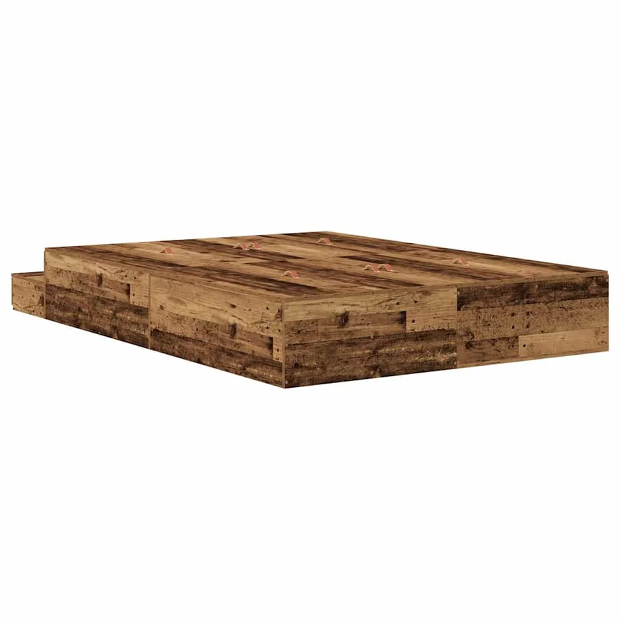 Cadre de lit avec rangement avec tiroir Bois Ancien 150 cm - 7