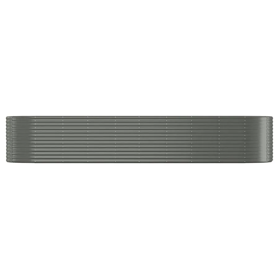 Lit surélevé de jardin Acier galvanisé 396x100x68cm gris - 3