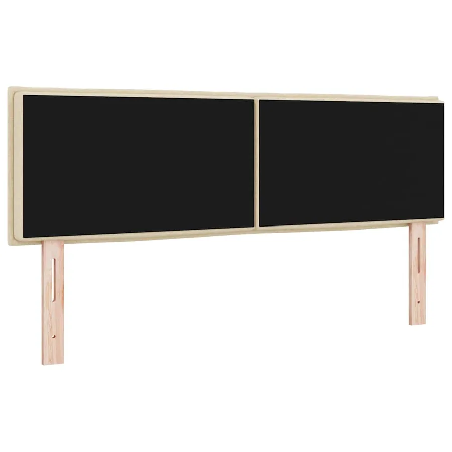 Tête de lit LED avec bandes LED Crème 144 cm tissu - 7