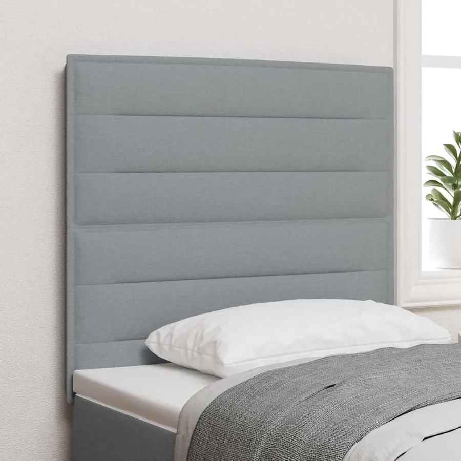 Tête de lit Gris clair 80 cm tissu