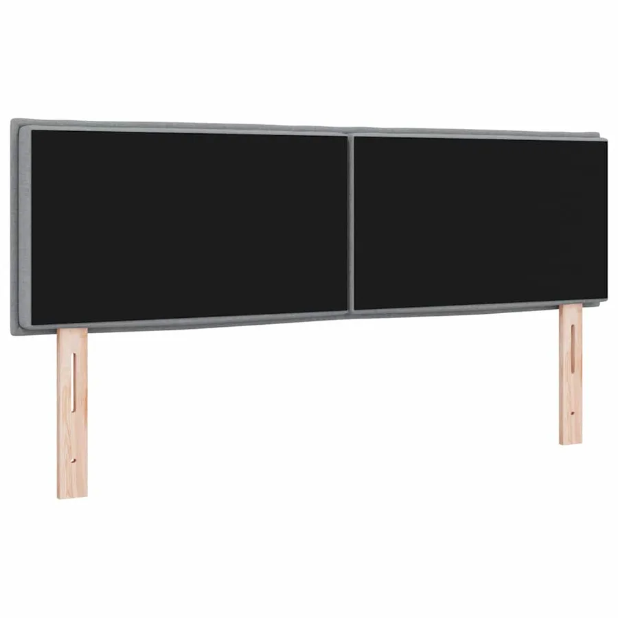 Tête de lit LED avec bandes LED Gris clair 160 cm tissu - 7