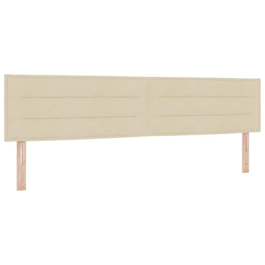 Lit à ressort LED avec bandes LED Crème 200 x 200 cm tissu - 7