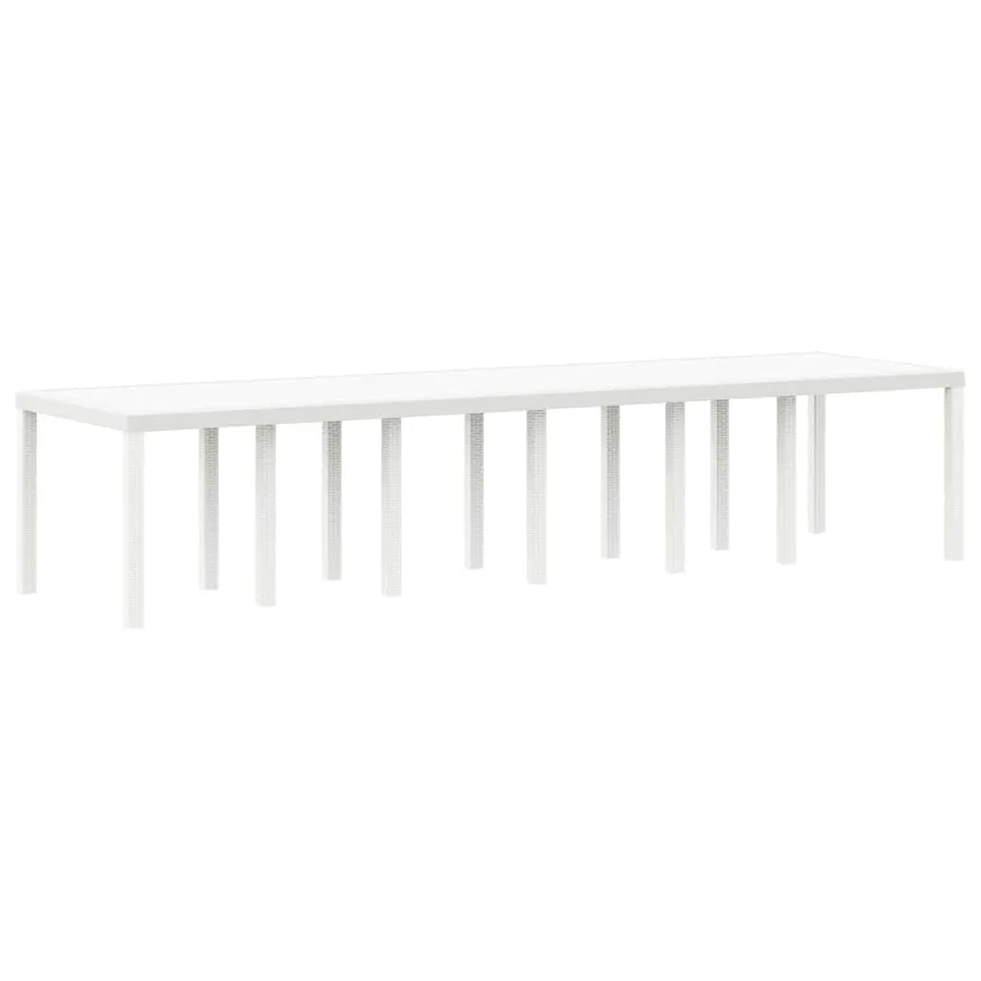 Table de Jardin Blanc 350 x 100 x 74 cm polyrotin - 2