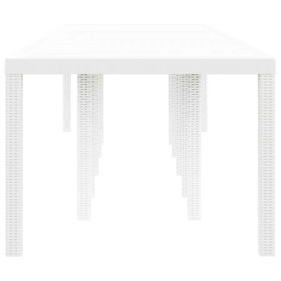 Table de Jardin Blanc 350 x 100 x 74 cm polyrotin - 5