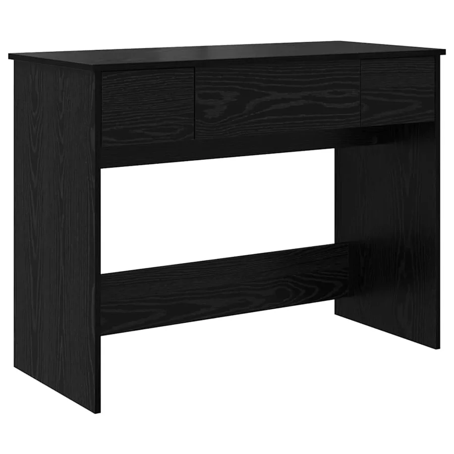 Table de cosmétiques avec tiroir Chêne noir 100 x 45 x 76 cm - 2