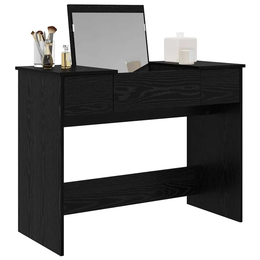 Table de cosmétiques avec tiroir Chêne noir 100 x 45 x 76 cm - 3