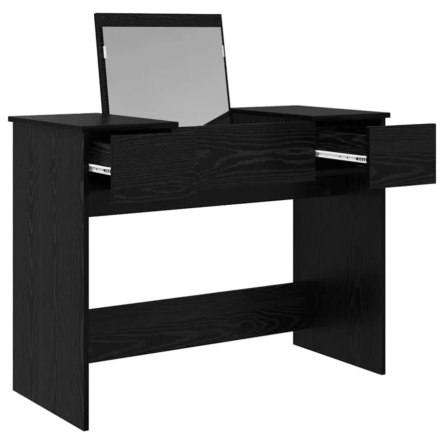 Table de cosmétiques avec tiroir Chêne noir 100 x 45 x 76 cm - 6