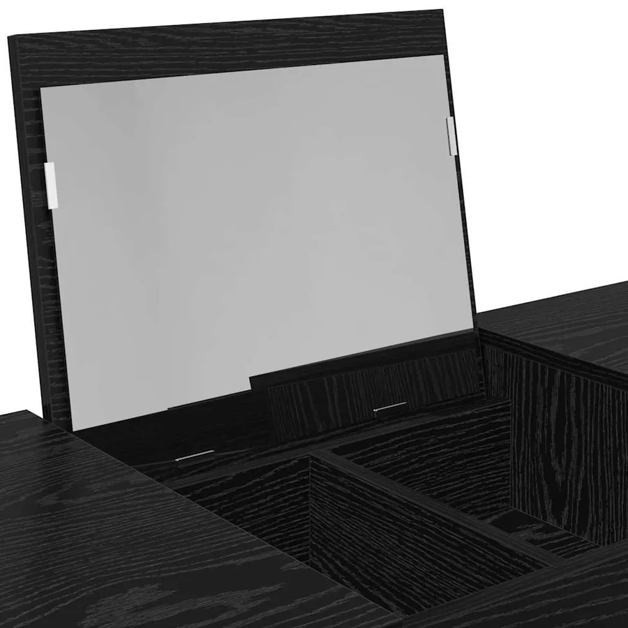 Table de cosmétiques avec tiroir Chêne noir 100 x 45 x 76 cm - 8
