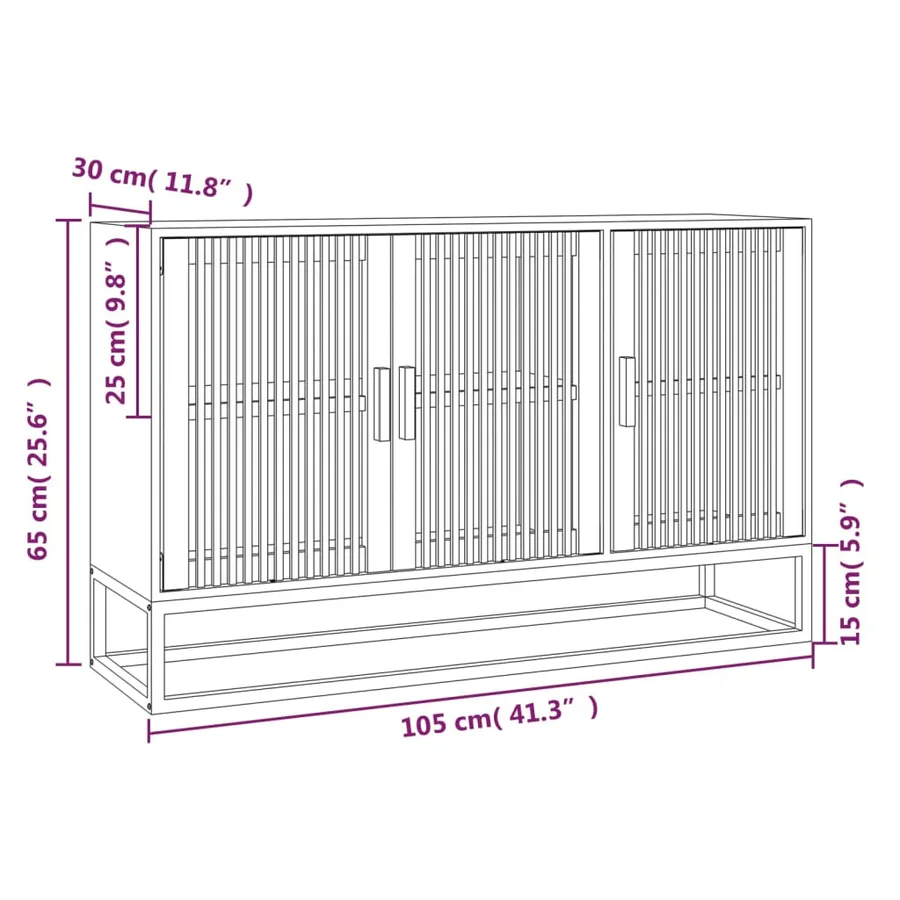 Buffet 105x30x65 cm bois d'ingénierie - 7