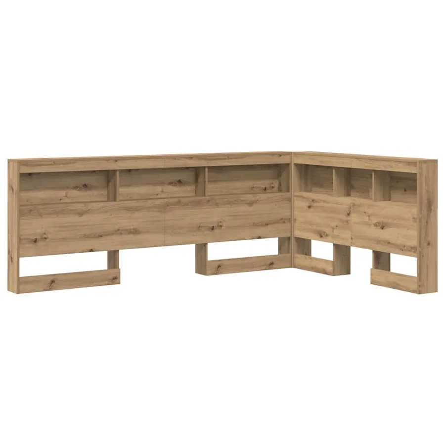 Tête de lit de rangement Chêne artisanal Bois d'ingénierie - 2