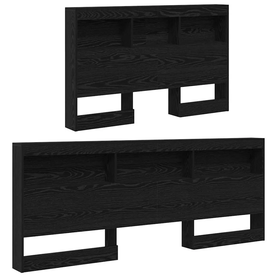Tête de lit de rangement Chêne noir 120 cm Bois d'ingénierie - 5