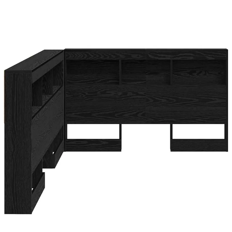 Tête de lit de rangement Chêne noir 120 cm Bois d'ingénierie - 7