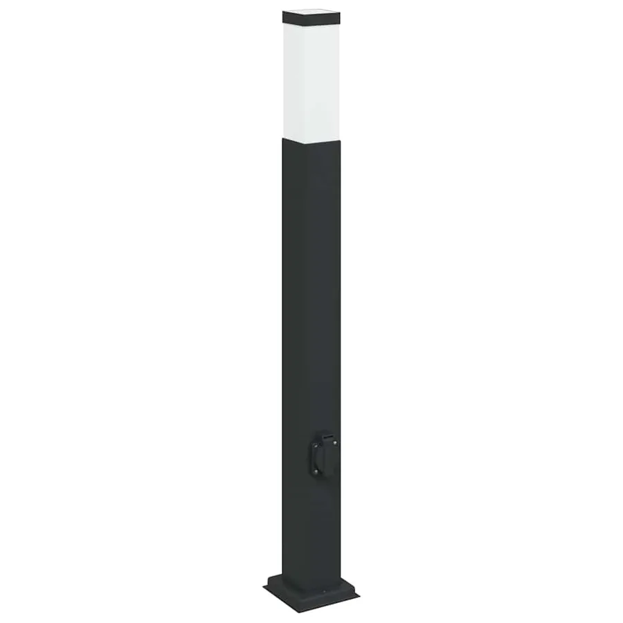 Borne lumineuse avec sortie 80 cm Noir IP44 - 2