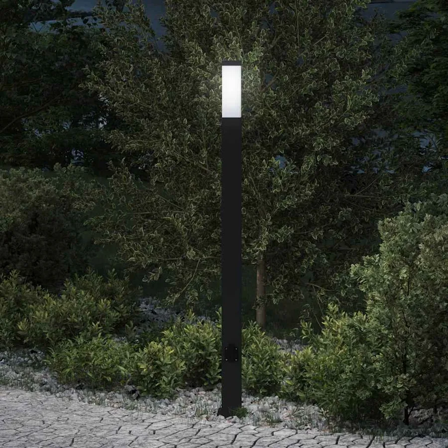 Borne lumineuse avec sortie 110 cm Noir IP44