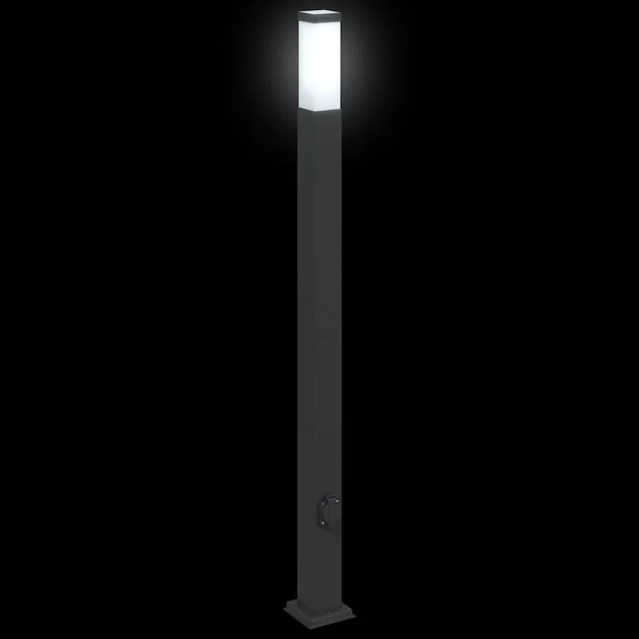 Borne lumineuse avec sortie 110 cm Noir IP44 - 6
