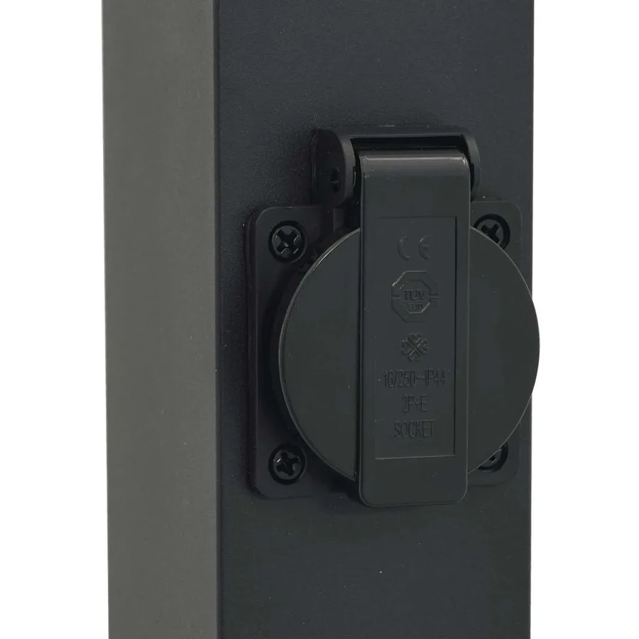 Borne lumineuse avec sortie 110 cm Noir IP44 - 8